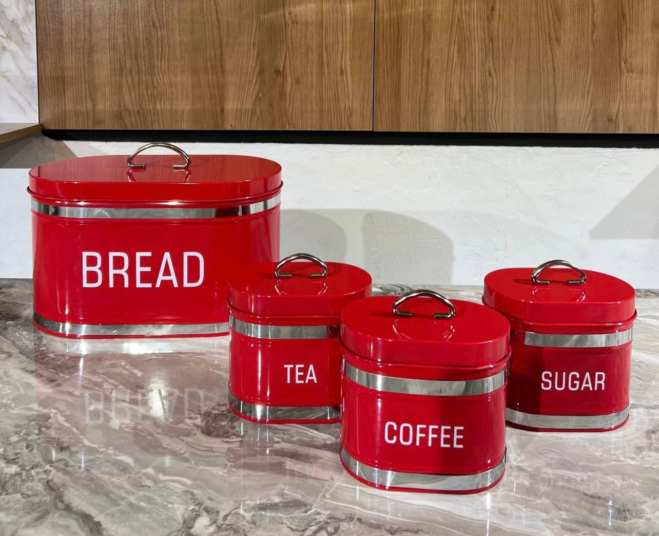 4pcs bread cabinet Red Set