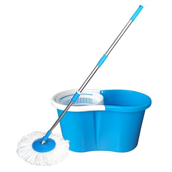 Spinning Mop and Bucket Green Blue