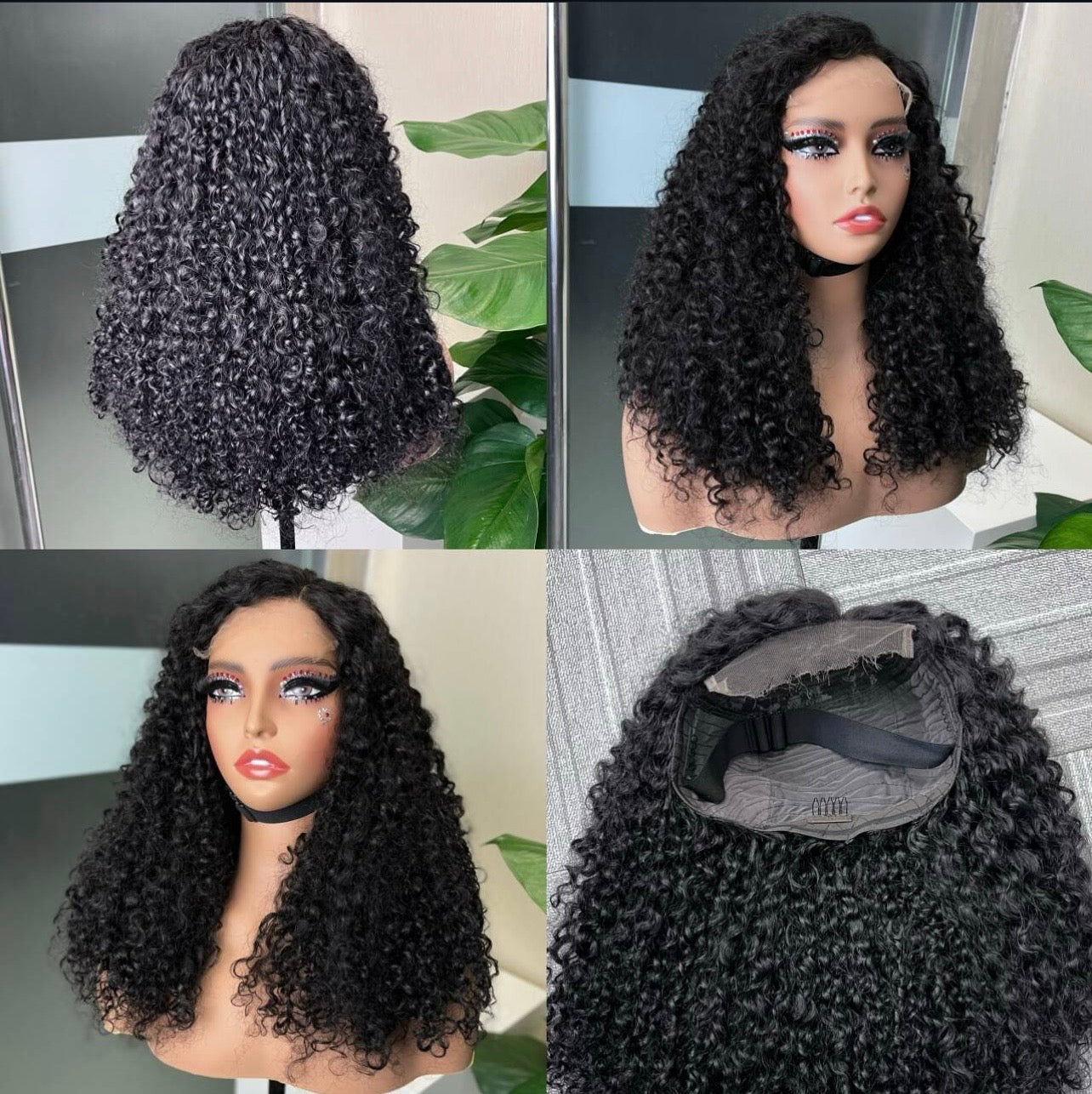 Natural Color 4x4 Double Drawn Curly Wig