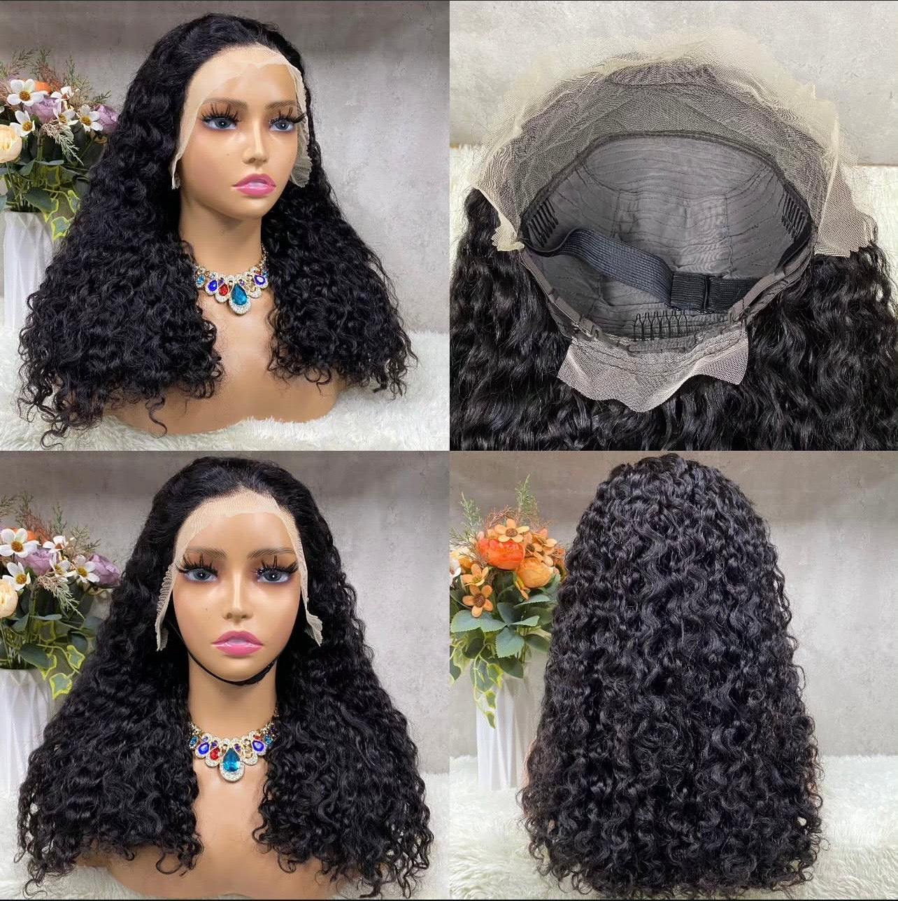 Natural Color Double Drawn Curly Wig