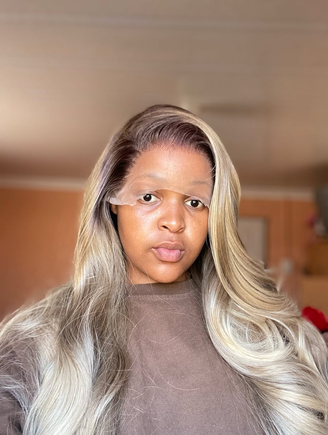 26" Frontal Human Hair Blend Highlight