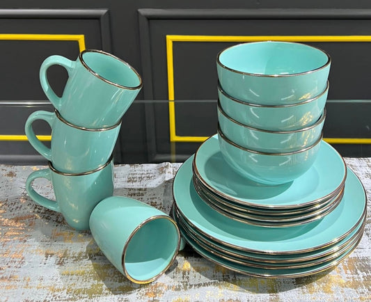 16pcs Dinner Turquoise  Set