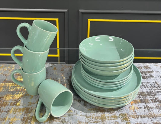 16pcs Dinner Green Set