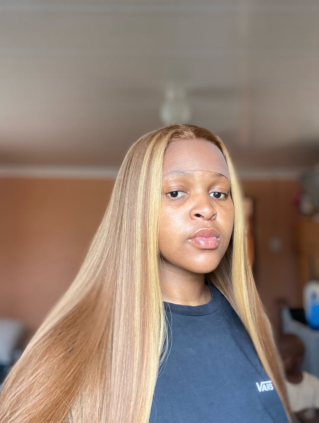 30" Frontal Human Hair Blend Piano