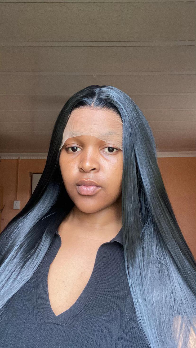 30" Straight Human Hair Blend