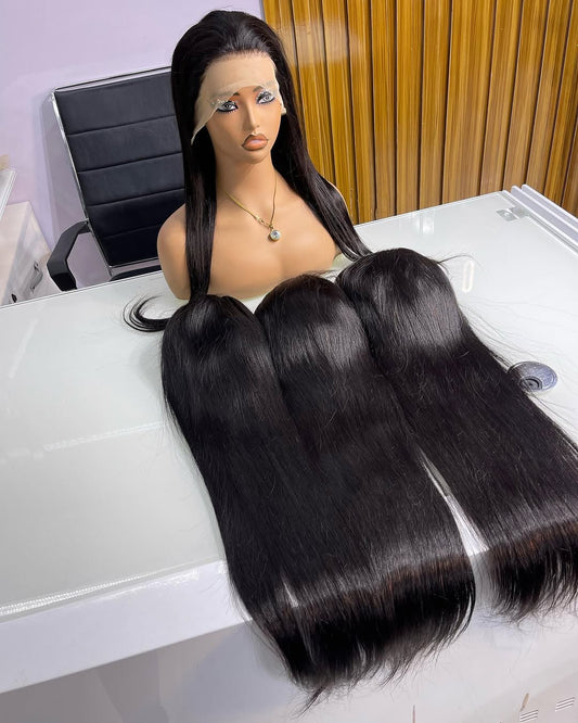 30" Straight Human Hair Blend
