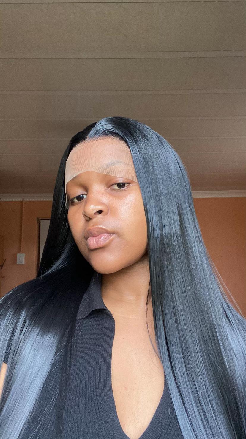 30" Straight Human Hair Blend